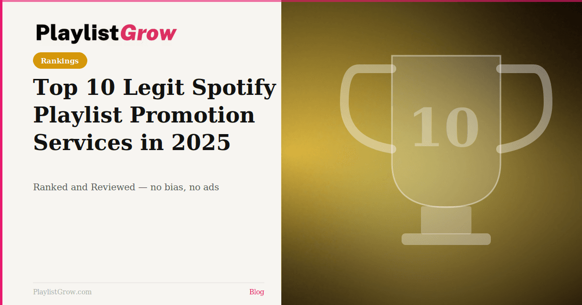 Top 10 Legit Spotify Playlist Promotion Services in 2026 (Ranked & Reviewed)